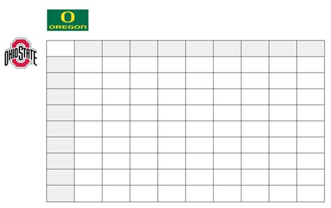 Printable Football Squares Template Download