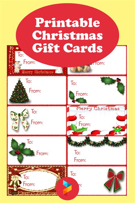 Printable Gift Cards Introduction