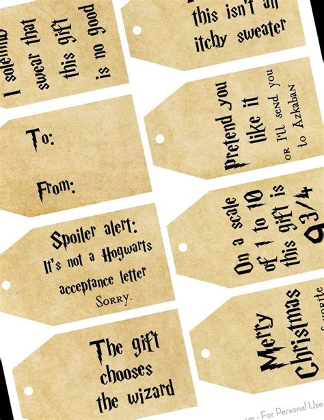 Printable gift tags