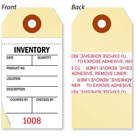 Printable labels for inventory