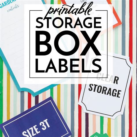 Printable labels for storage