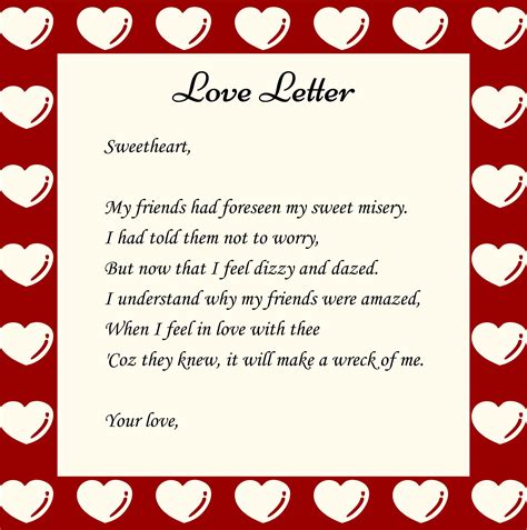 Printable Love Letters