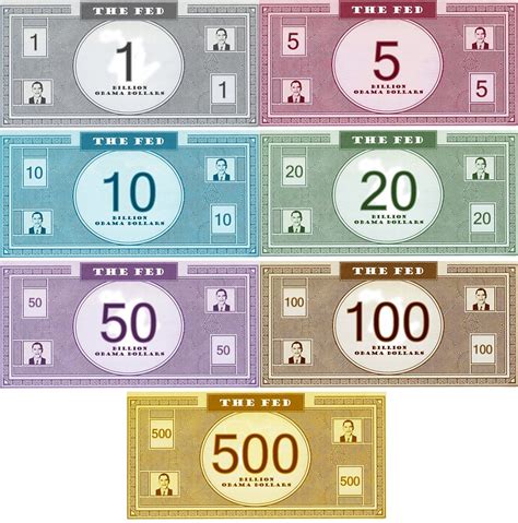 Printable play money for adults