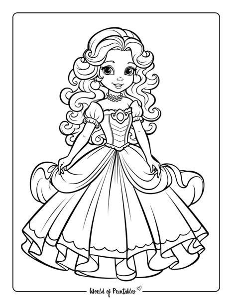 Printable princess pictures to color