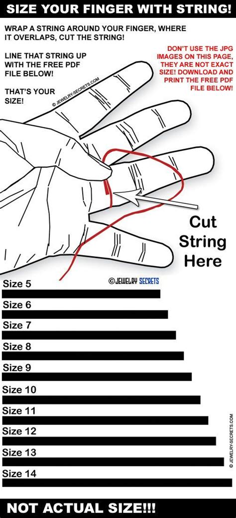 Printable Ring Sizer Guide for Different Finger Shapes