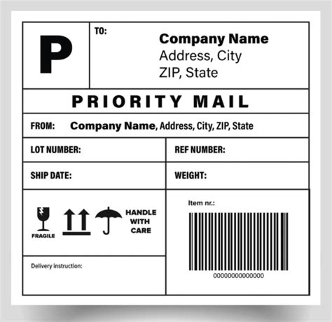 Printable Shipping Labels for Business