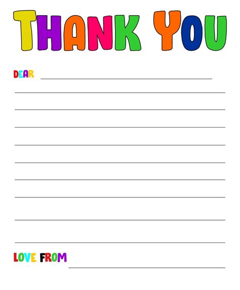 Printable Thank You Letters