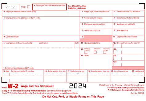 Printable W2 Form