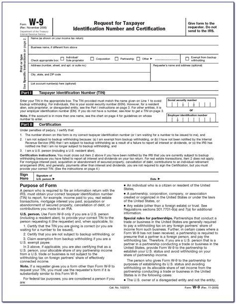 Printable W-9 Form FAQ