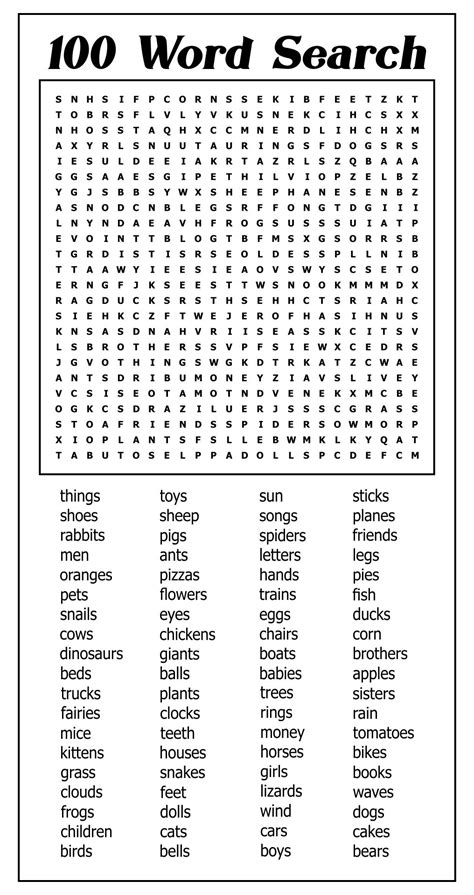 A printable word search puzzle with a pen and paper