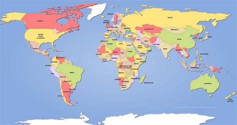 Printable world map download