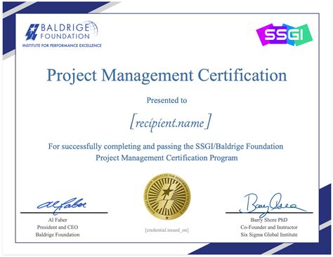 Project Management Certificates