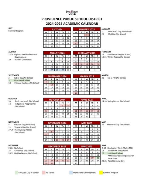 Providence Schools Calendar and Teacher Effectiveness