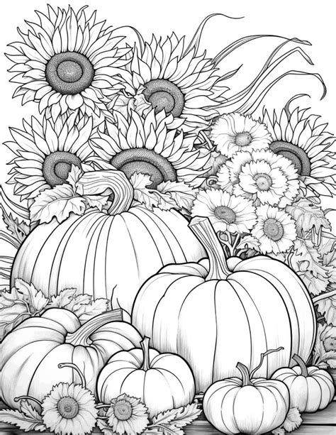 Pumpkin coloring pages for adults