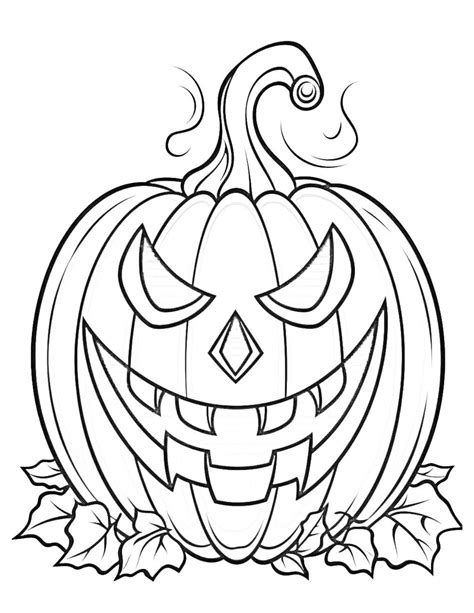 Pumpkin coloring pages for Halloween