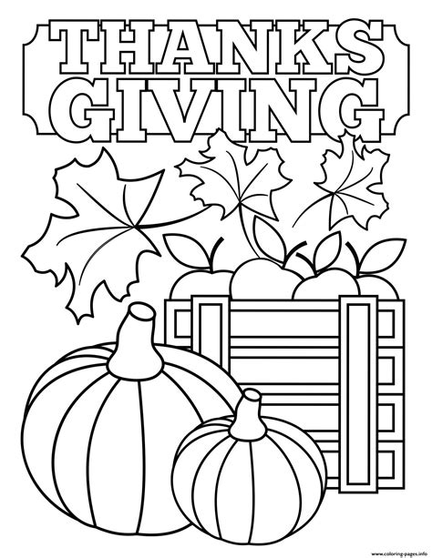 Pumpkin coloring pages for Thanksgiving