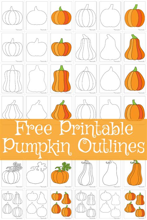 Pumpkin template printable examples