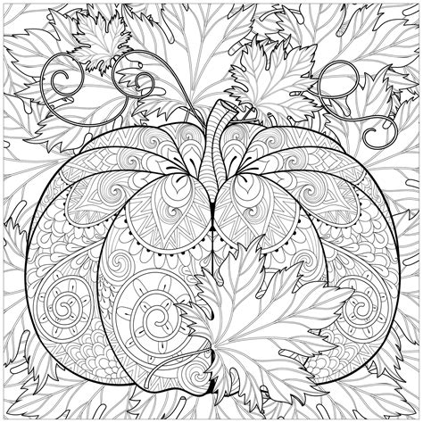 Pumpkin-themed coloring pages