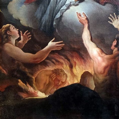 A depiction of the souls in Purgatory