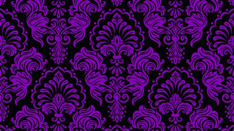 A whimsical purple and black patterned rug