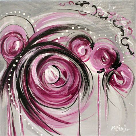 Purple Gray Abstract Art