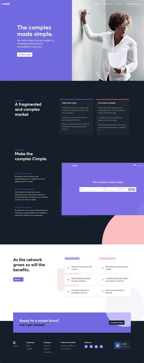 Purple Gray Web Design Concept