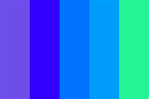 Purple, Green, and Blue Color Palette