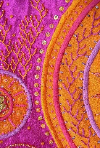 Purple Orange Textile Design