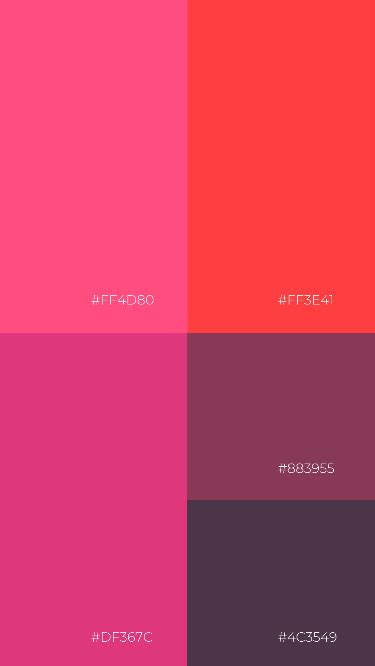 Purple pink color palette design inspiration ideas