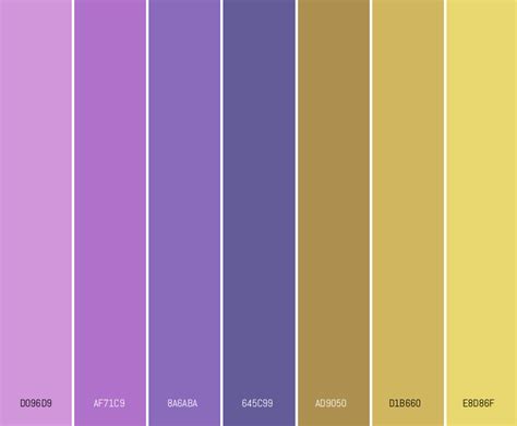 A beautiful cold colour palette featuring purples, silvers, and golds