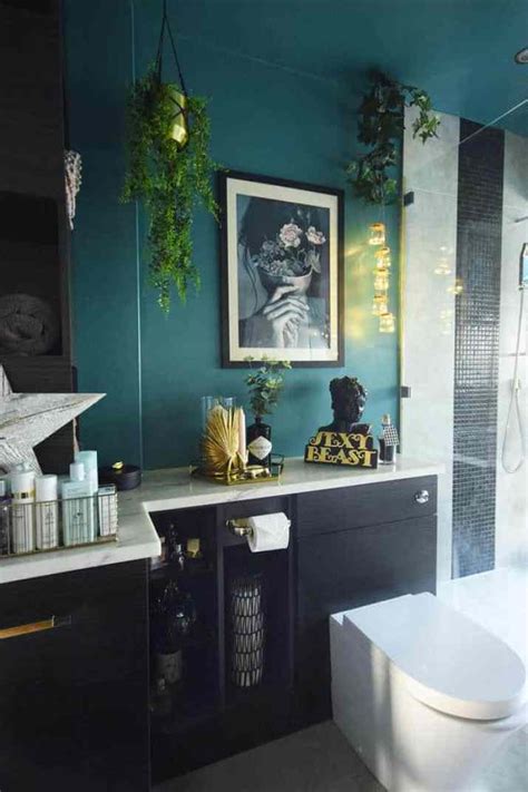 Purple and Teal Bathroom