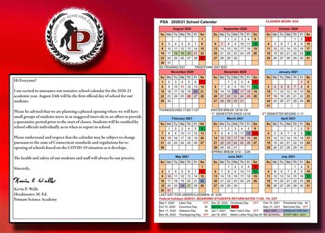 Putnam Schools Calendar Image 2