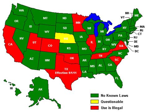 Radar detector laws by state