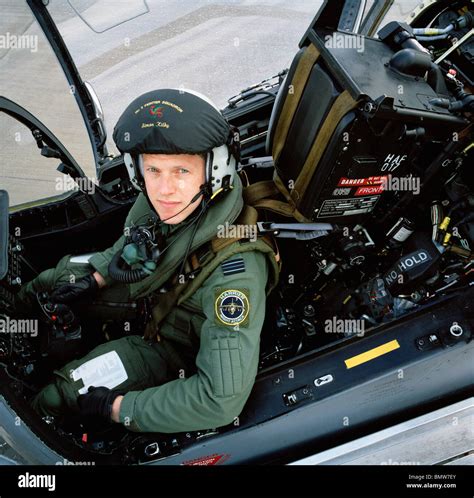 RAF Pilot in Cockpit