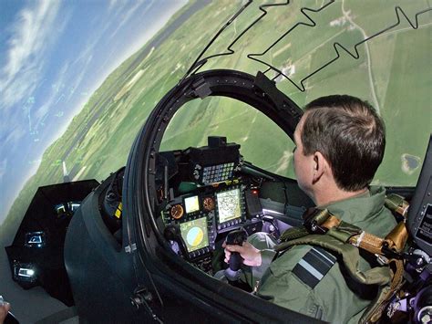 RAF Pilot in Simulator