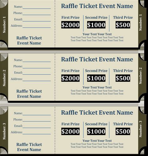 Raffle Ticket Inspiration