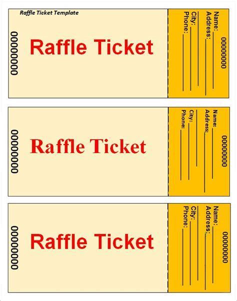 Raffle Ticket Templates Introduction