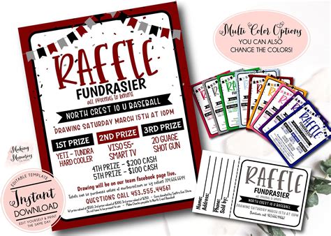 Raffle Ticket Templates for Fundraising