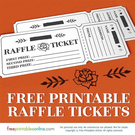 Raffle Ticket Templates Free