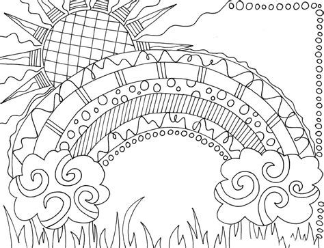 Rainbow coloring pages for anxiety