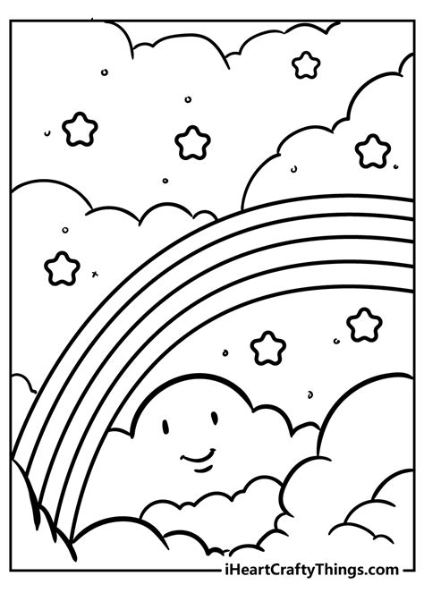 Rainbow coloring pages for fun