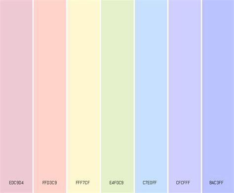 Rainbow Pastel Color Palette Lifestyle