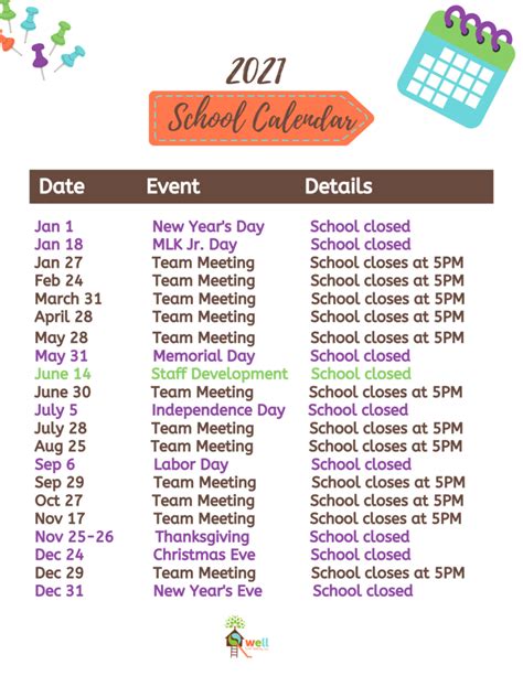 Rcschools Calendar Overview