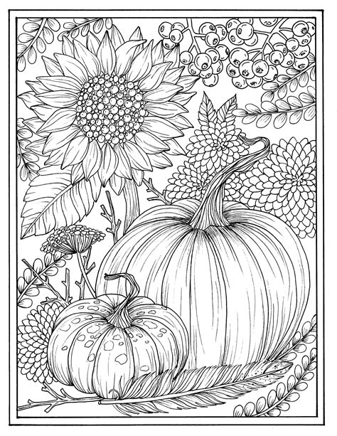 Realistic Fall Coloring Pages