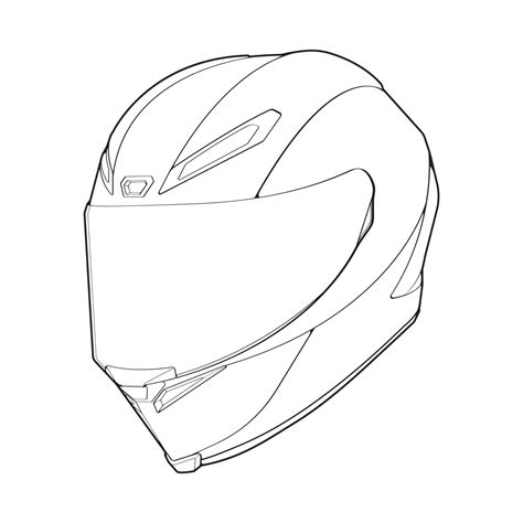 Realistic helmet drawing