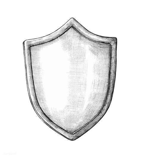 Realistic shield drawing