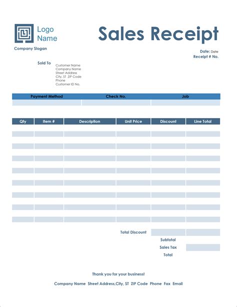 Receipt Template