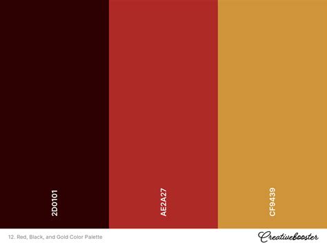 Red and Gold Color Palette