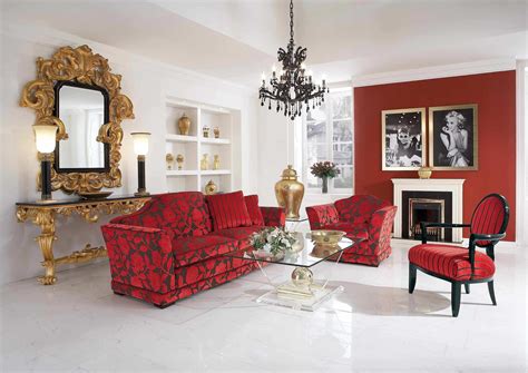 Red and Gold Interior Design