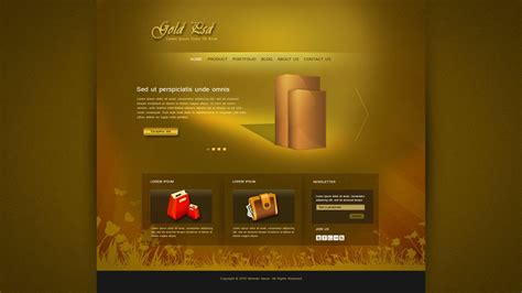 Red and Gold Web Design